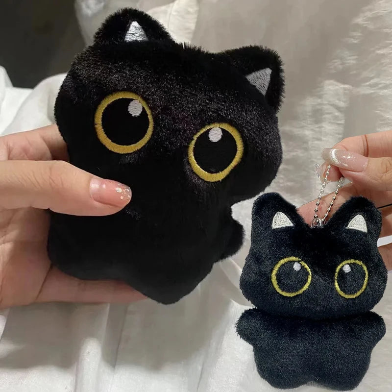 1/2pc Cute Black Cat Plush Toy Doll Small Pendant Cuddly Pillow Cushion Ins Black Cat Plush Toy Doll for Boy Girl Brithday Gifts